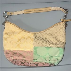 Coach Pastel Patchwork Shoulder Bag